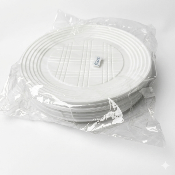 20 Platos Plásticos Descartables